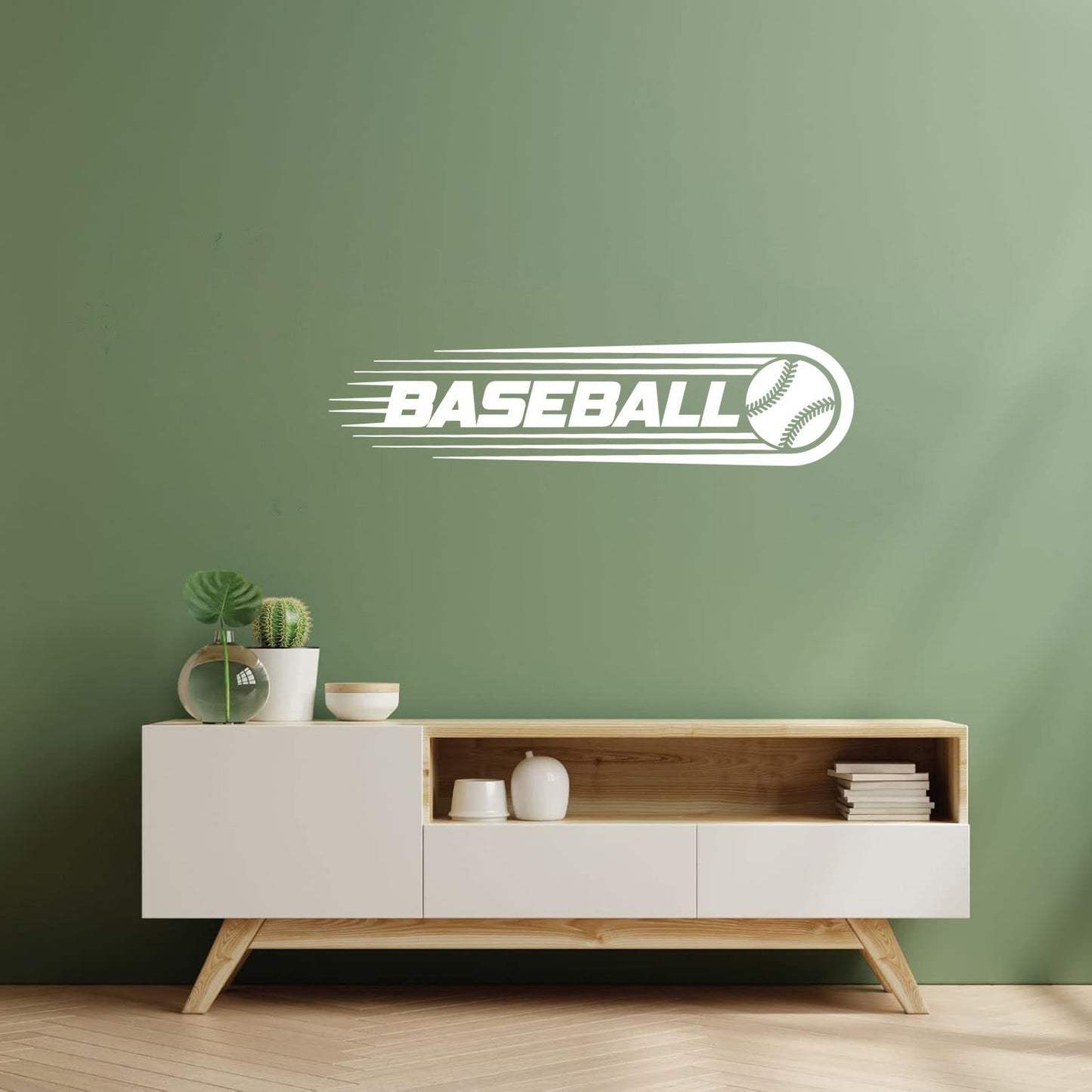 Wall Stickers Baseball Ball Team Game Sports Fan Equipped With Transfer Film Kit