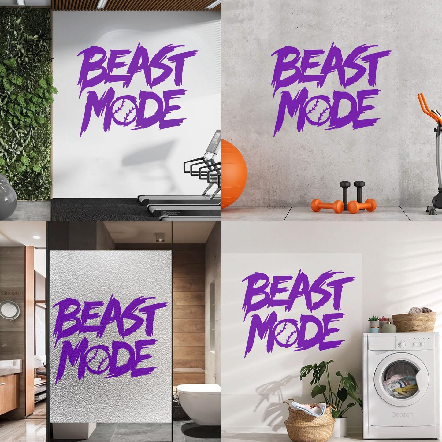Baseball Fan Beast Mode Boys Bedroom Fine Carving Decals Easy Installation