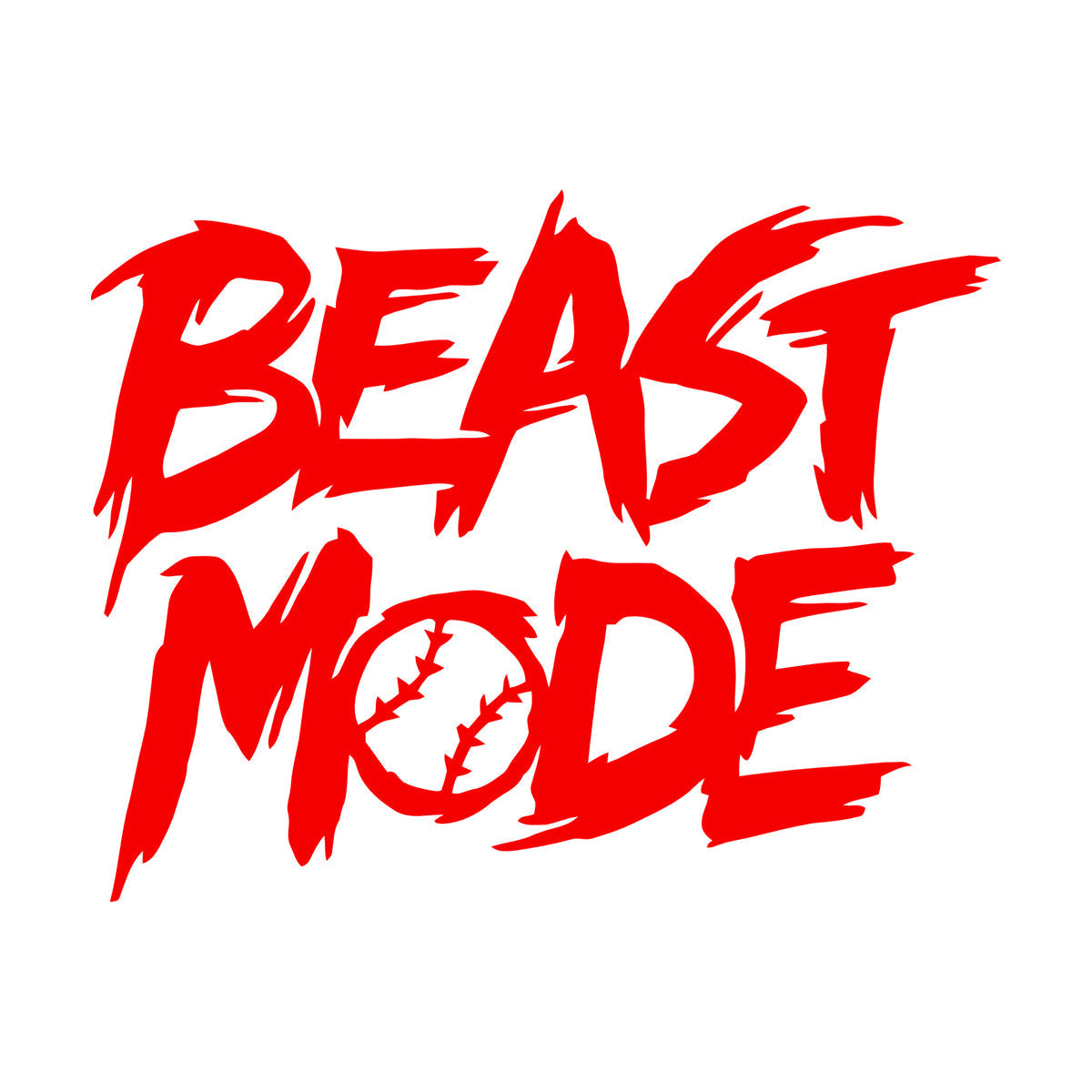 Baseball Fan Beast Mode Boys Bedroom Fine Carving Decals Easy Installation