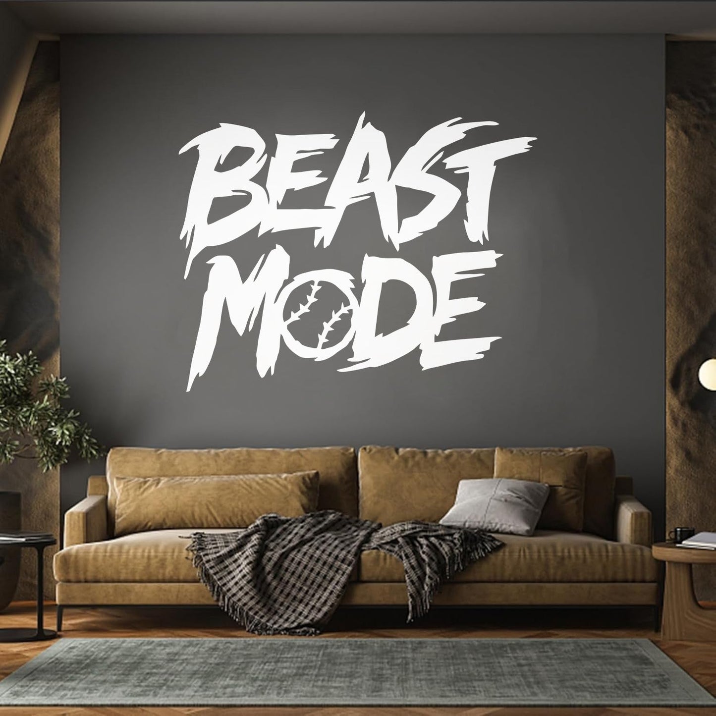 Baseball Fan Beast Mode Boys Bedroom Fine Carving Decals Easy Installation