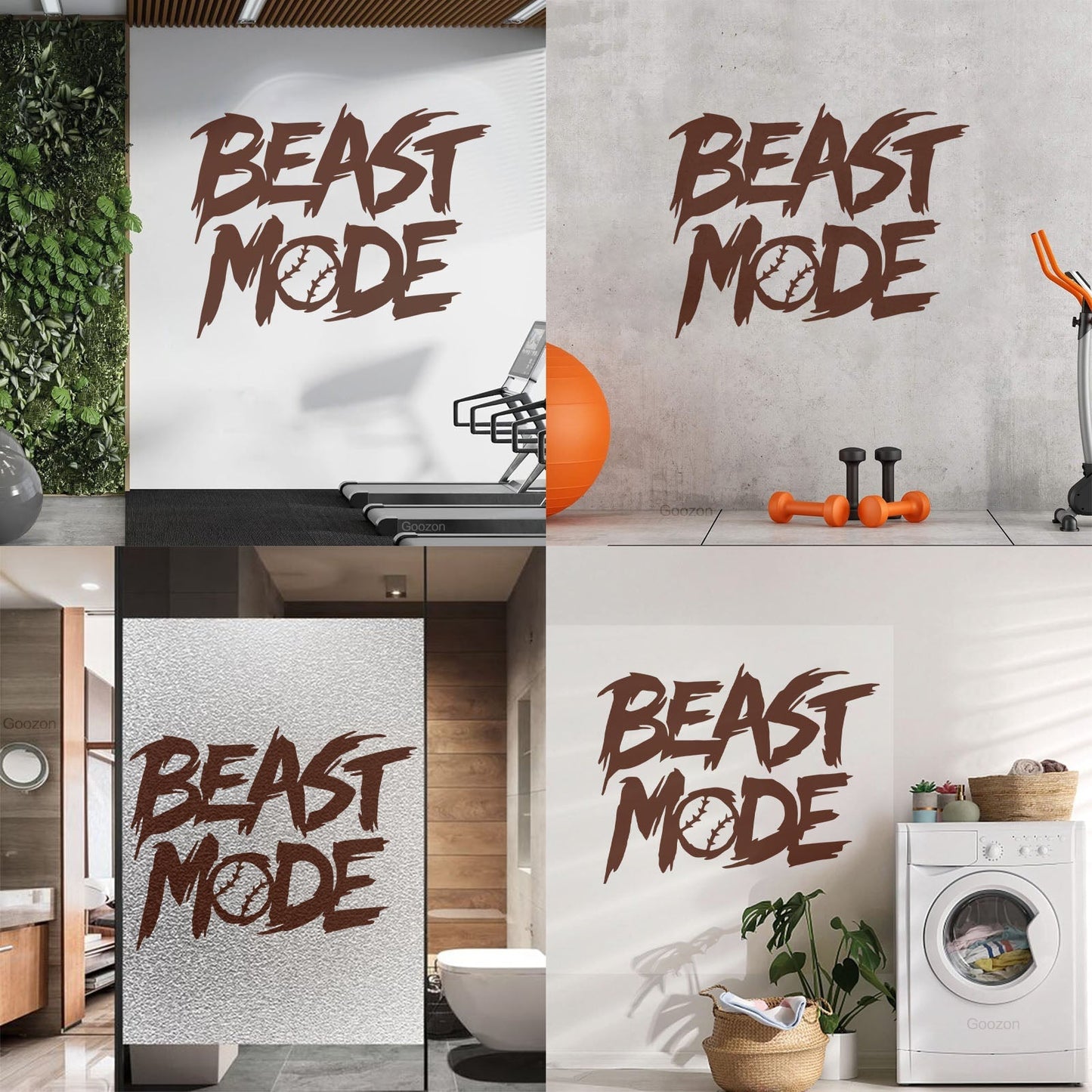 Baseball Fan Beast Mode Boys Bedroom Fine Carving Decals Easy Installation