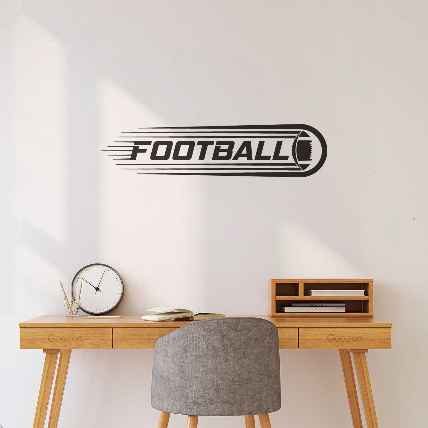 Engraving Stickers Lettering Football Ball Team Game Sports Fan Multiple Size Options