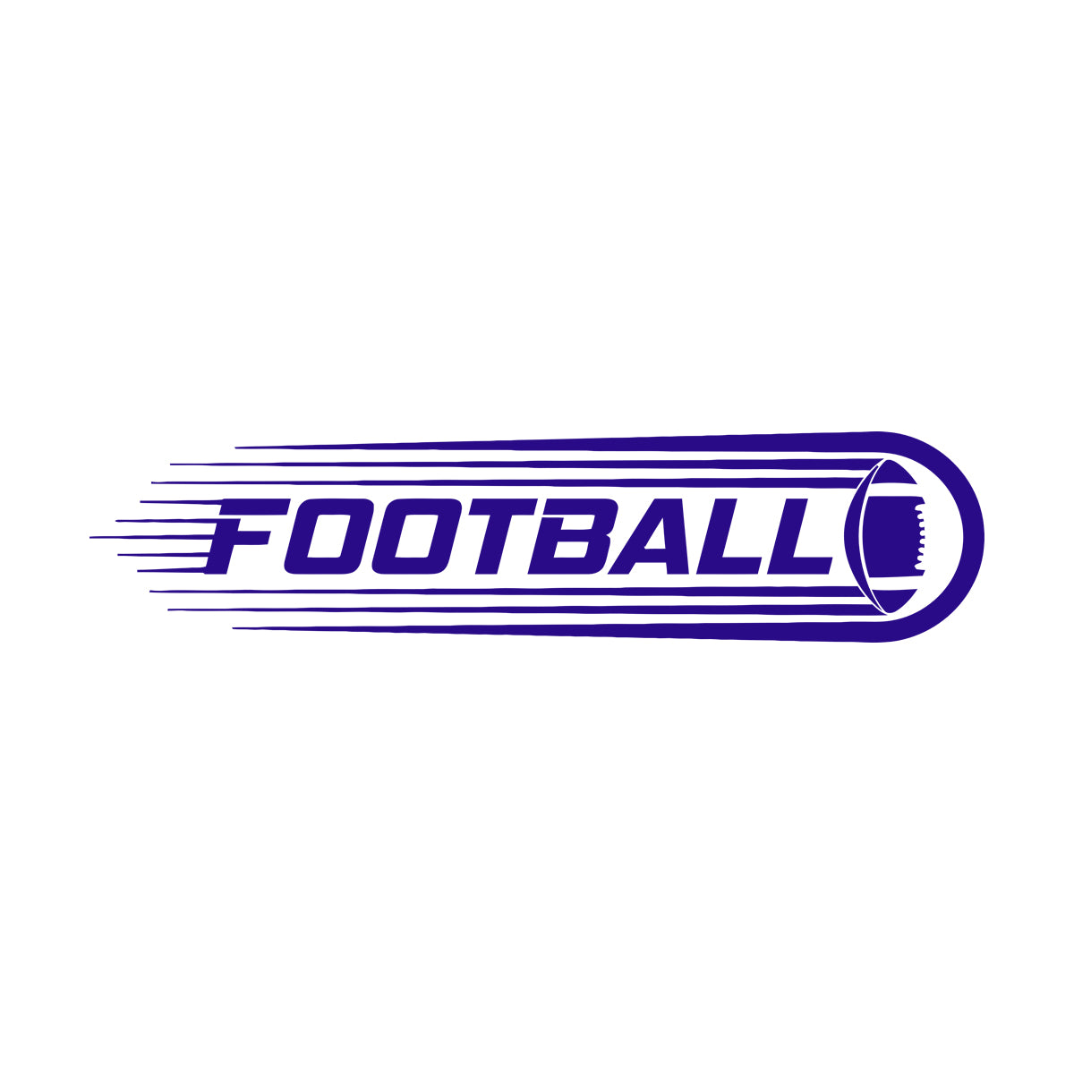 Engraving Stickers Lettering Football Ball Team Game Sports Fan Multiple Size Options
