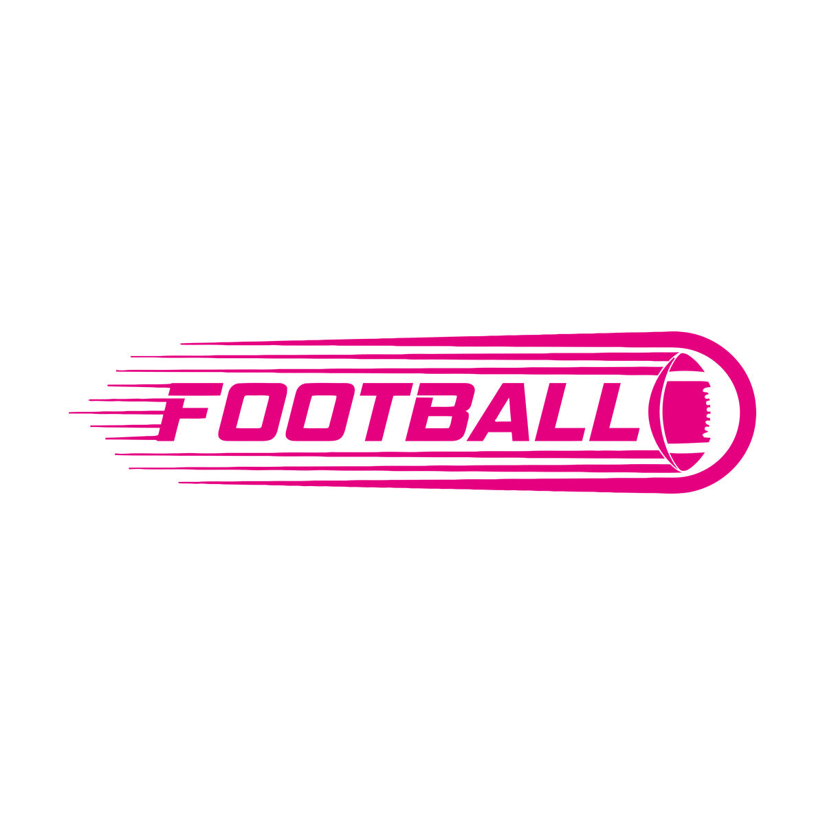 Engraving Stickers Lettering Football Ball Team Game Sports Fan Multiple Size Options