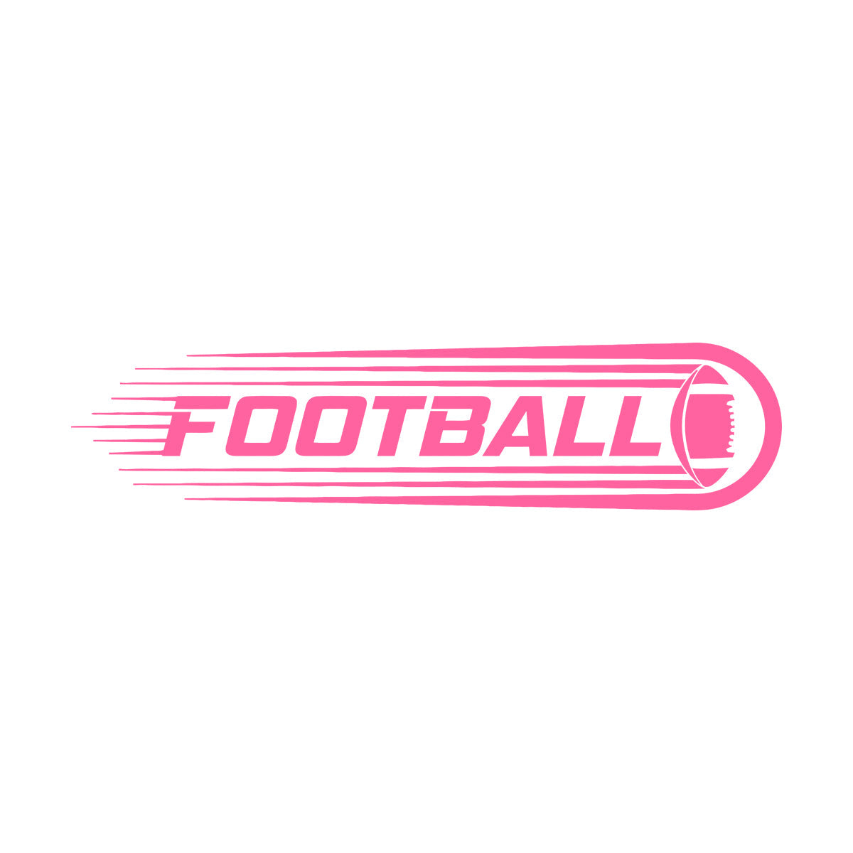 Engraving Stickers Lettering Football Ball Team Game Sports Fan Multiple Size Options