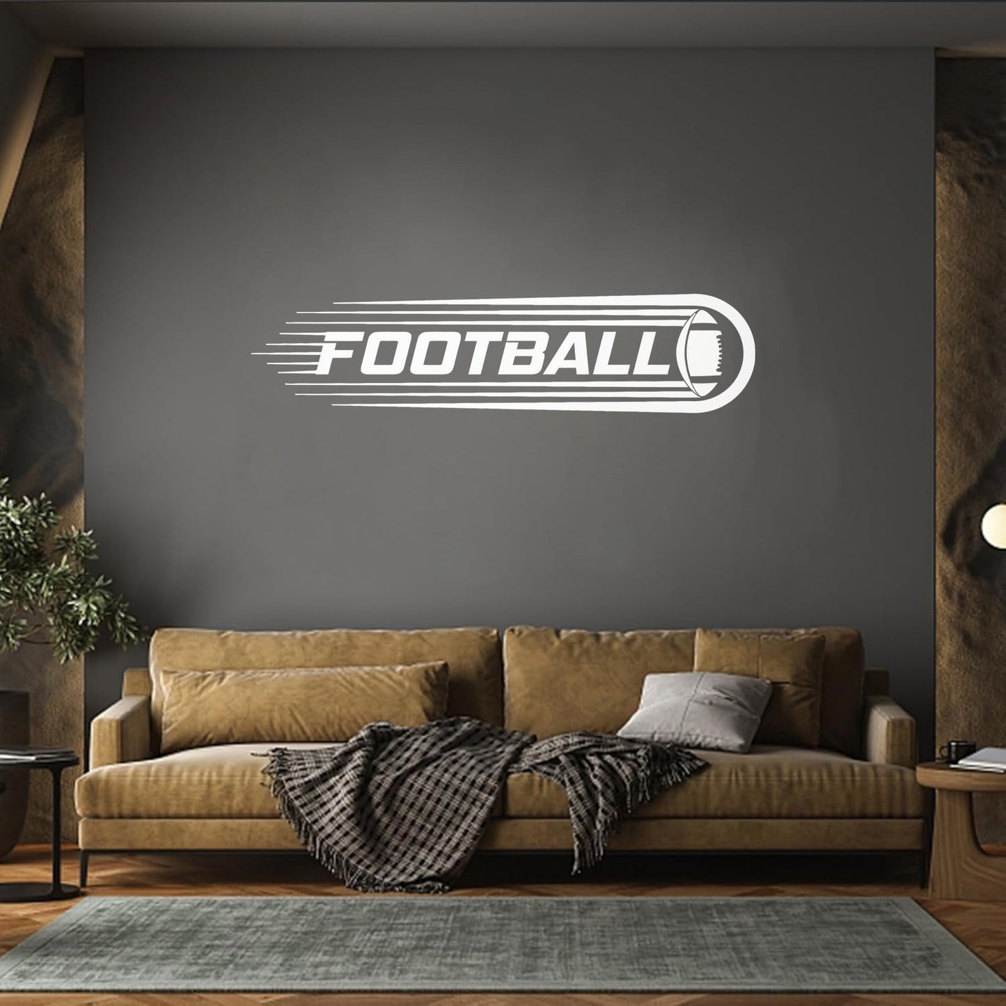 Engraving Stickers Lettering Football Ball Team Game Sports Fan Multiple Size Options