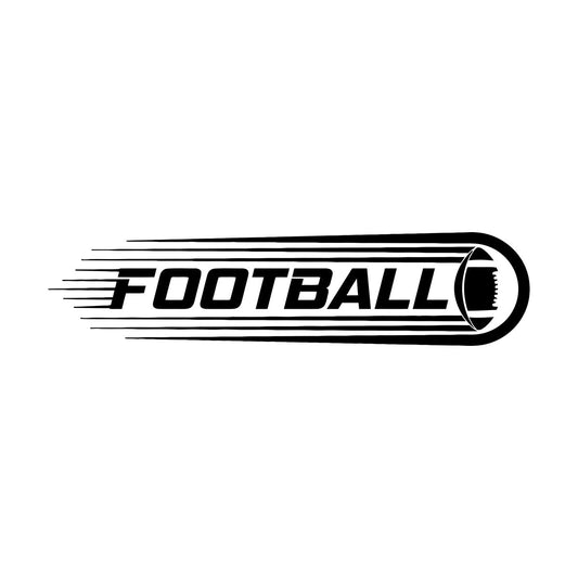 Engraving Stickers Lettering Football Ball Team Game Sports Fan Multiple Size Options