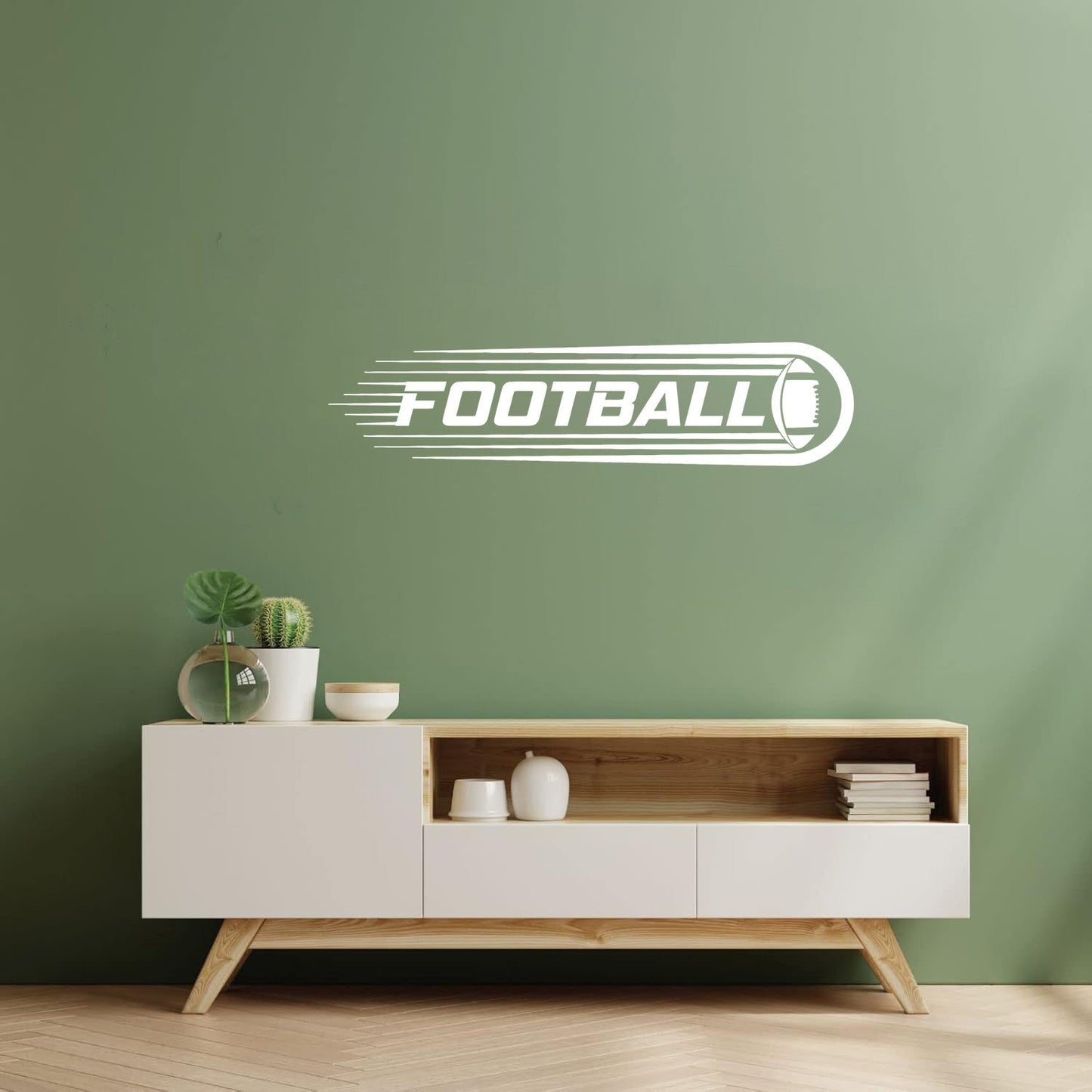 Engraving Stickers Lettering Football Ball Team Game Sports Fan Multiple Size Options