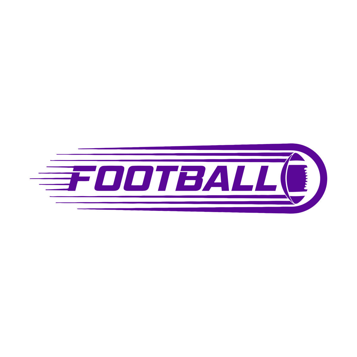 Engraving Stickers Lettering Football Ball Team Game Sports Fan Multiple Size Options