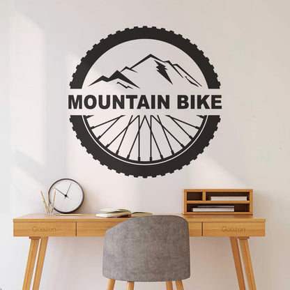 Mountain Bike Extreme Sport Bicycle Wheel Wall Decals Pvc It Won'T Fall Off