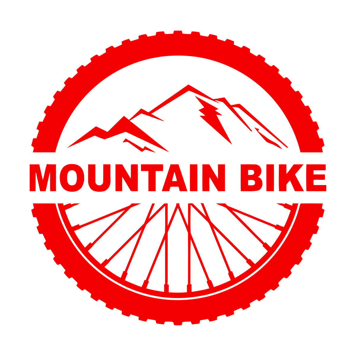 Mountain Bike Extreme Sport Bicycle Wheel Wall Decals Pvc It Won'T Fall Off