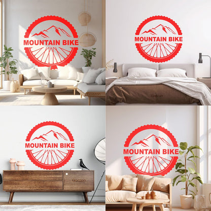 Mountain Bike Extreme Sport Bicycle Wheel Wall Decals Pvc It Won'T Fall Off