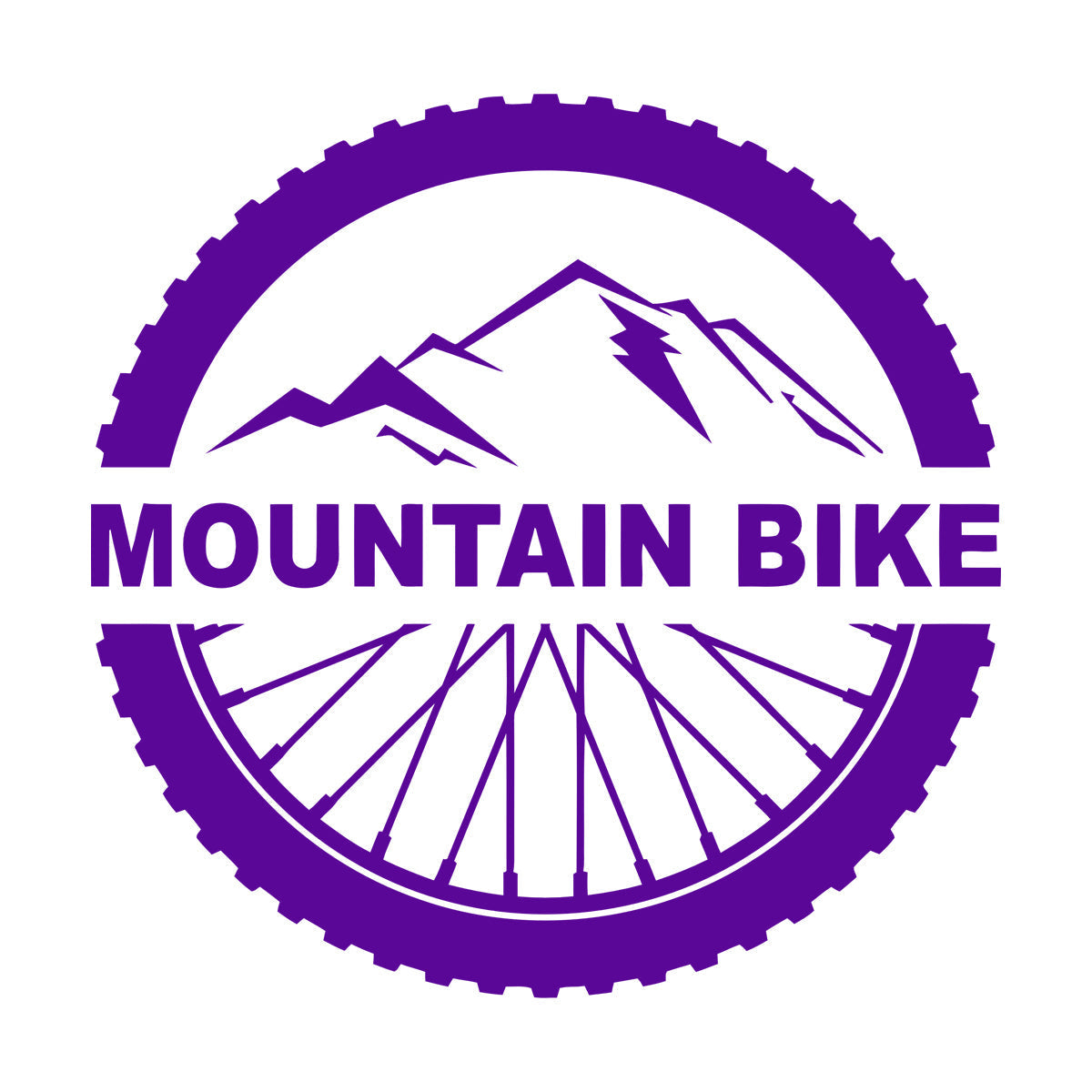 Mountain Bike Extreme Sport Bicycle Wheel Wall Decals Pvc It Won'T Fall Off