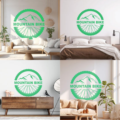 Mountain Bike Extreme Sport Bicycle Wheel Wall Decals Pvc It Won'T Fall Off