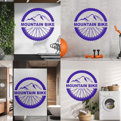 Mountain Bike Extreme Sport Bicycle Wheel Wall Decals Pvc It Won'T Fall Off