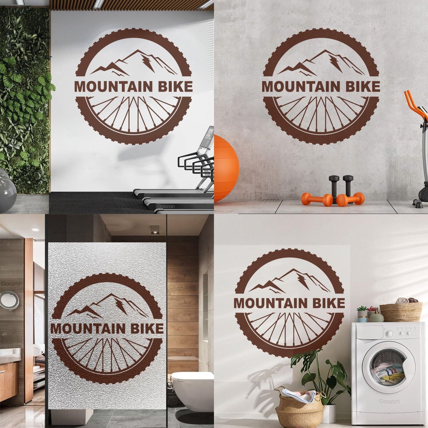 Mountain Bike Extreme Sport Bicycle Wheel Wall Decals Pvc It Won'T Fall Off