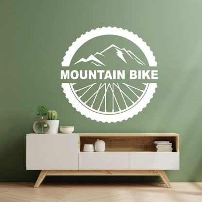 Mountain Bike Extreme Sport Bicycle Wheel Wall Decals Pvc It Won'T Fall Off