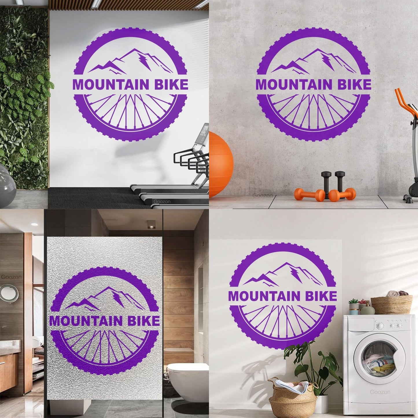 Mountain Bike Extreme Sport Bicycle Wheel Wall Decals Pvc It Won'T Fall Off