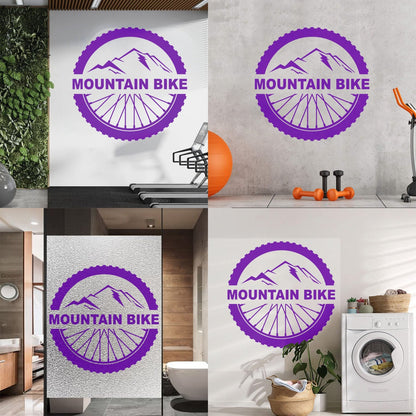 Mountain Bike Extreme Sport Bicycle Wheel Wall Decals Pvc It Won'T Fall Off