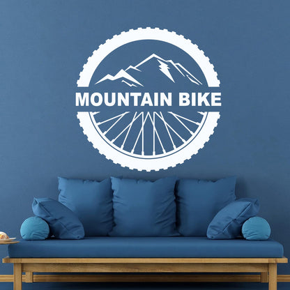 Mountain Bike Extreme Sport Bicycle Wheel Wall Decals Pvc It Won'T Fall Off