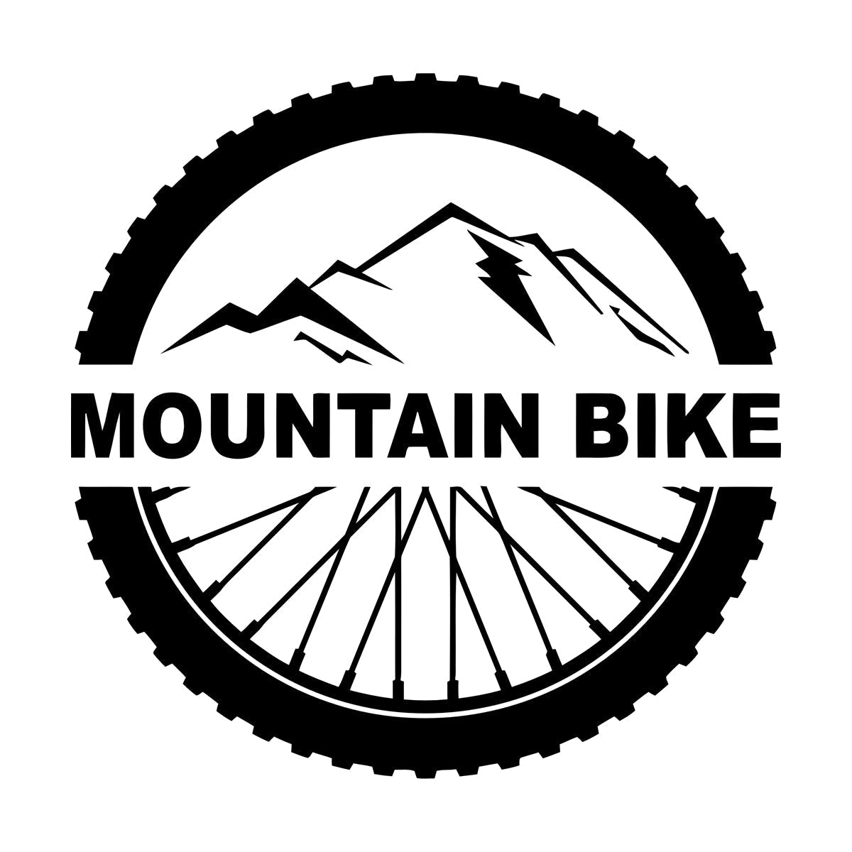 Mountain Bike Extreme Sport Bicycle Wheel Wall Decals Pvc It Won'T Fall Off