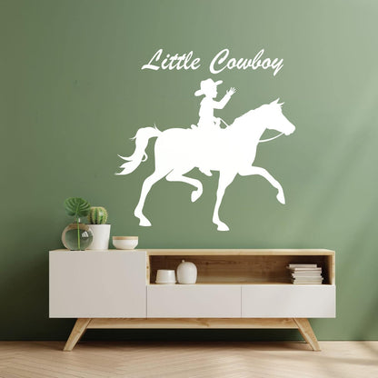 Wall Decals Little Cowboy Children'S Equestrian Center Wall Beautification