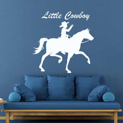 Wall Decals Little Cowboy Children'S Equestrian Center Wall Beautification
