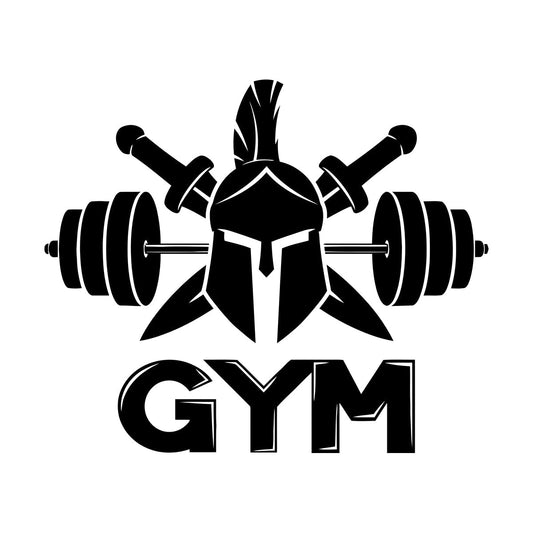 Logo Spartan Warrior Helmet Barbell Signboard Mural And Wall Vinyl Decal Glass Stickers