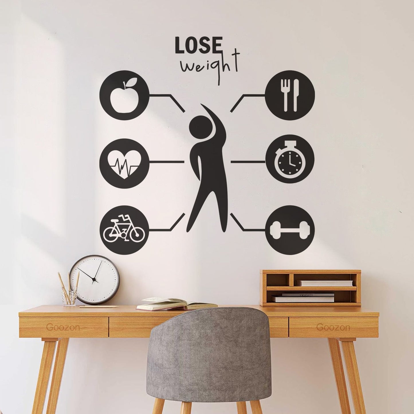 Wall Stickers Lose Weight Diet Training Fitnesscenter Cardio Sport Self Adhesive