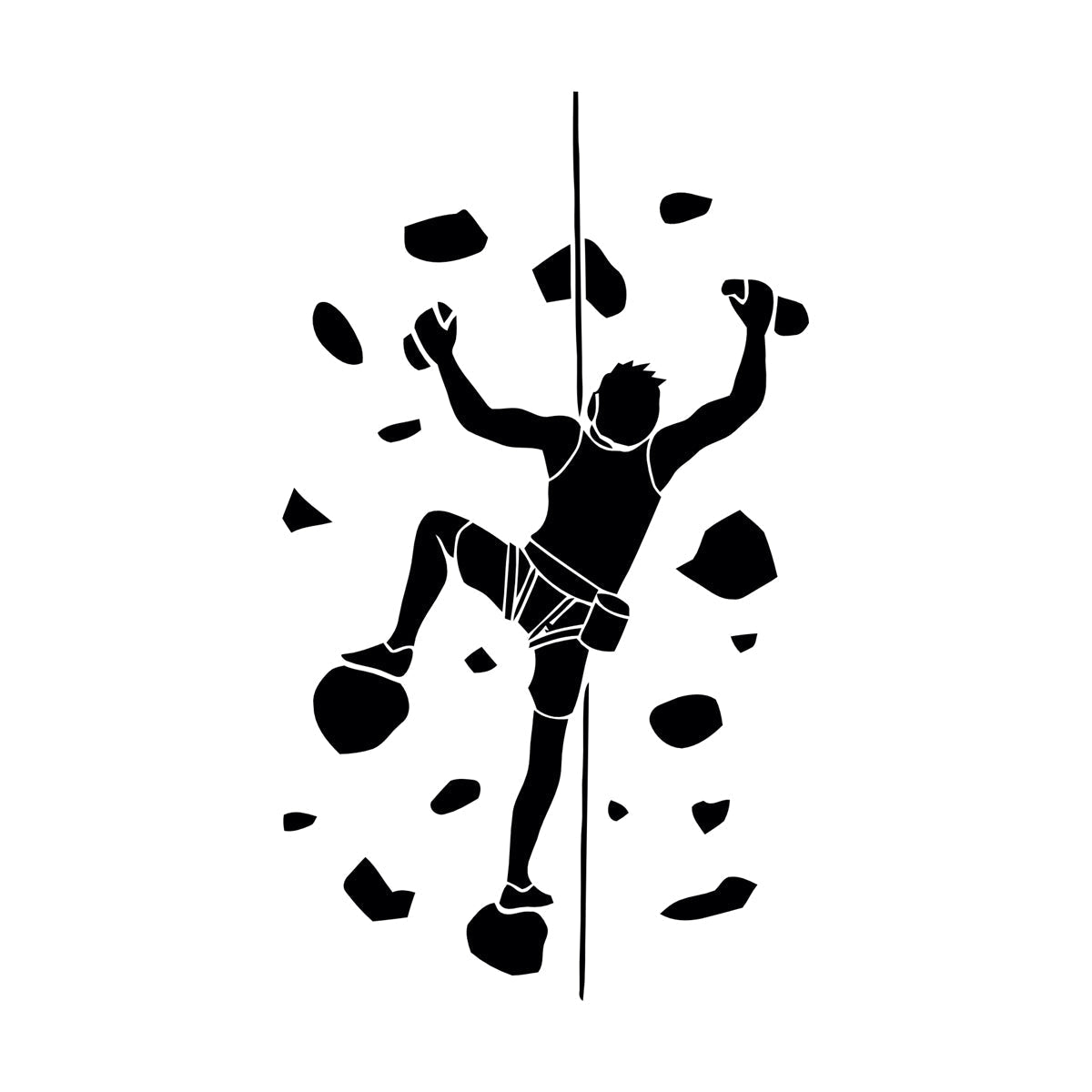 Wall Decals Pvc Man Indoor Climbing Climber Art Mural Painting