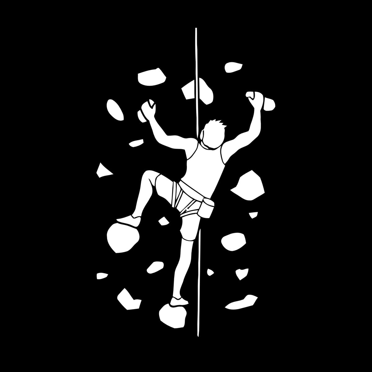 Wall Decals Pvc Man Indoor Climbing Climber Art Mural Painting