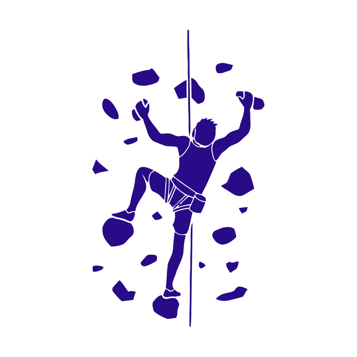 Wall Decals Pvc Man Indoor Climbing Climber Art Mural Painting