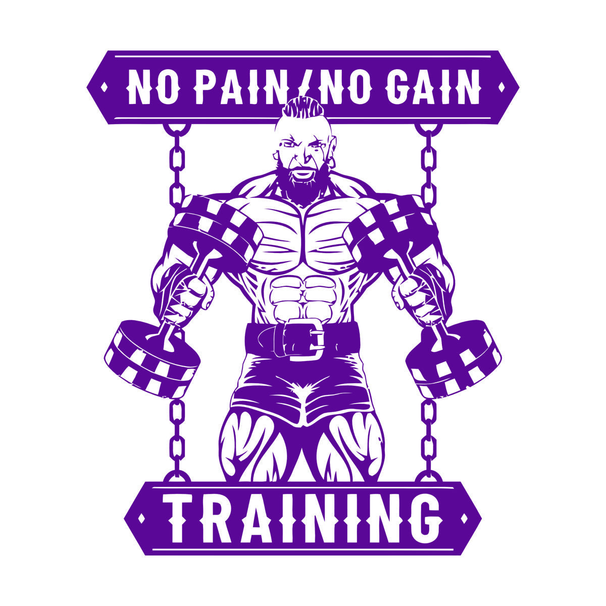Fine Carving Decals Masculinity Fitnesscenter Center Training No Pain No Gain Tattoo Culture