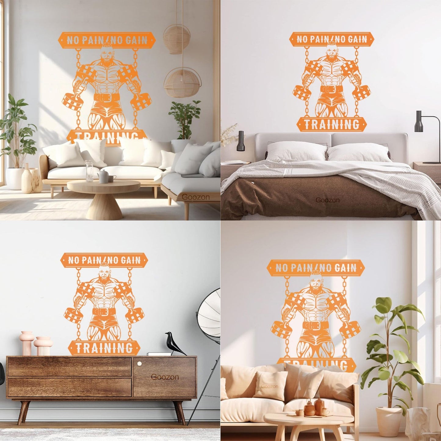 Fine Carving Decals Masculinity Fitnesscenter Center Training No Pain No Gain Tattoo Culture