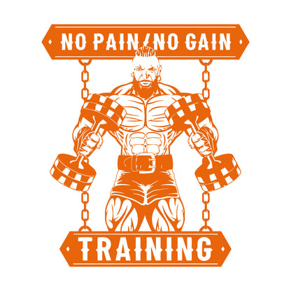 Fine Carving Decals Masculinity Fitnesscenter Center Training No Pain No Gain Tattoo Culture