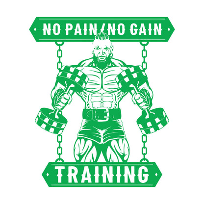 Fine Carving Decals Masculinity Fitnesscenter Center Training No Pain No Gain Tattoo Culture