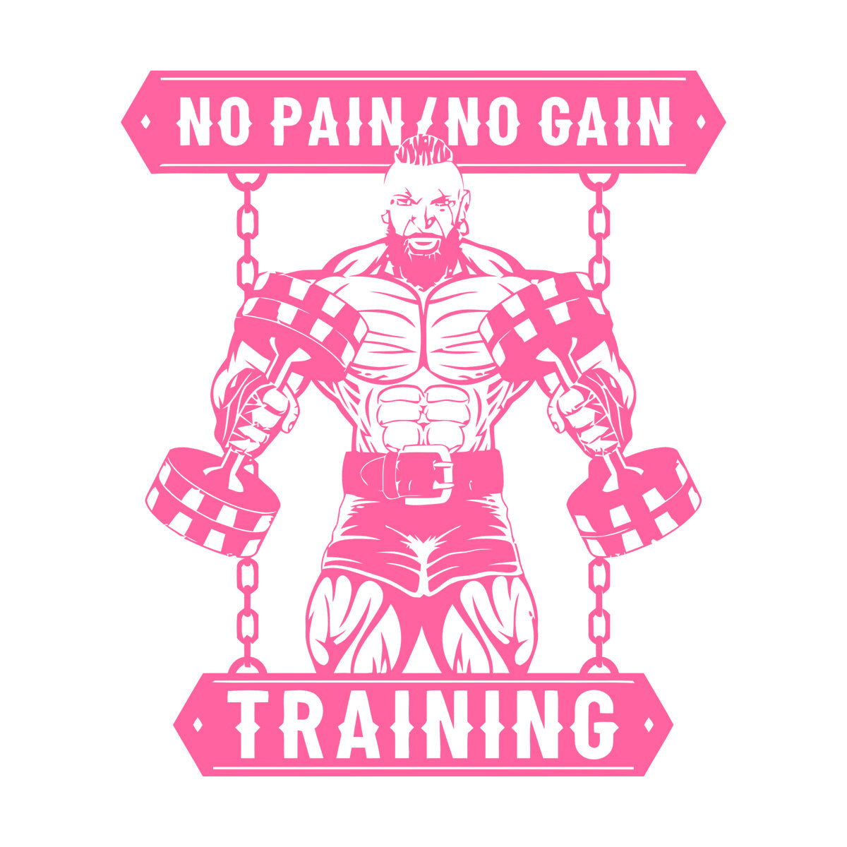Fine Carving Decals Masculinity Fitnesscenter Center Training No Pain No Gain Tattoo Culture