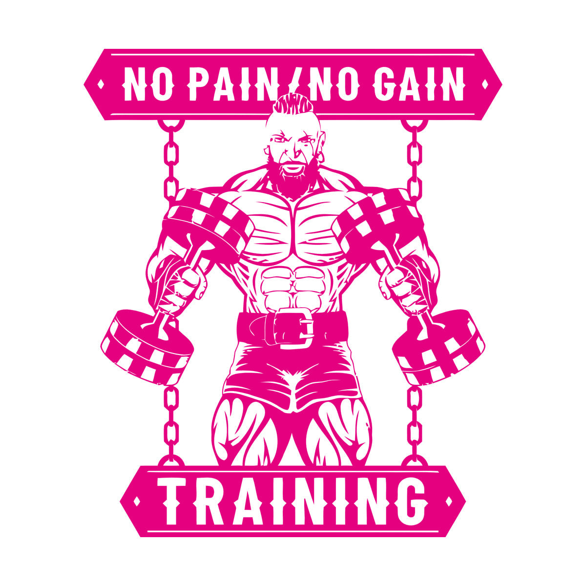 Fine Carving Decals Masculinity Fitnesscenter Center Training No Pain No Gain Tattoo Culture