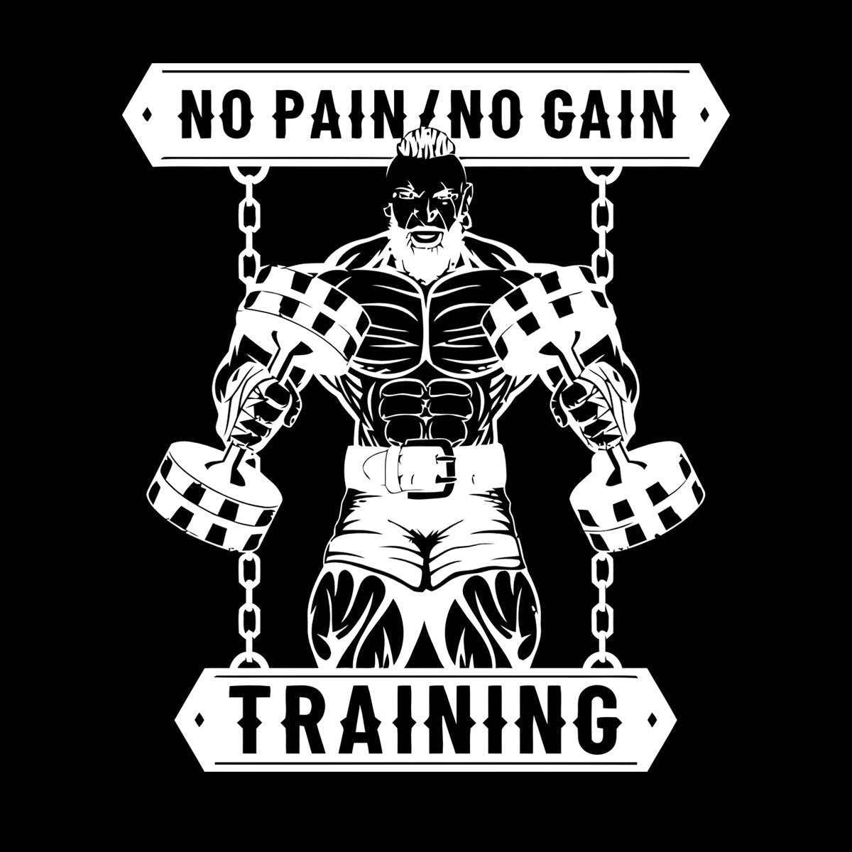 Fine Carving Decals Masculinity Fitnesscenter Center Training No Pain No Gain Tattoo Culture