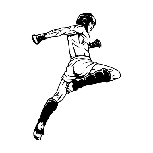 Vinyl Wall Stickers Mma Battle Of Warriors Mixed Martial Arts Fight Club Art Mural Painting