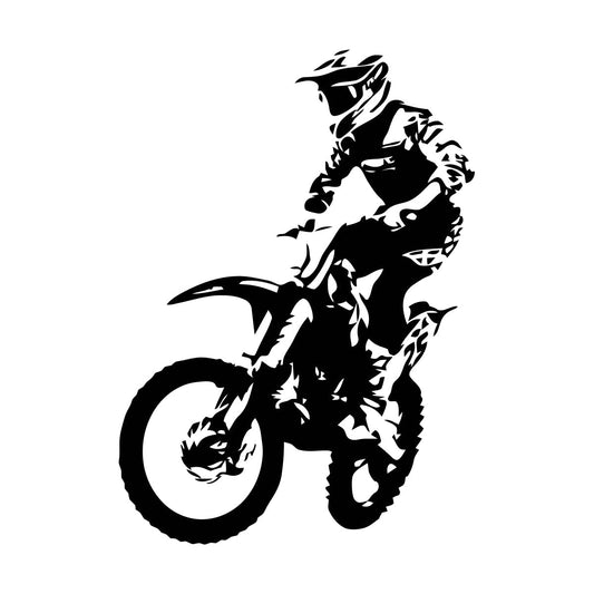 Fine Carving Decals Motocross Freestyle Racing Rider Motorcycle Window Decals