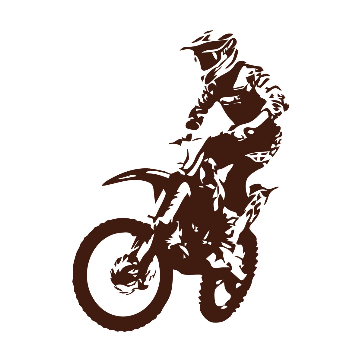 Fine Carving Decals Motocross Freestyle Racing Rider Motorcycle Window Decals