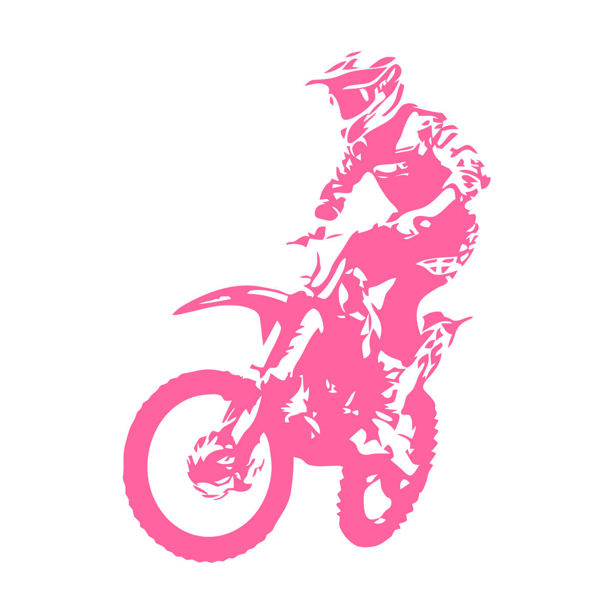 Fine Carving Decals Motocross Freestyle Racing Rider Motorcycle Window Decals