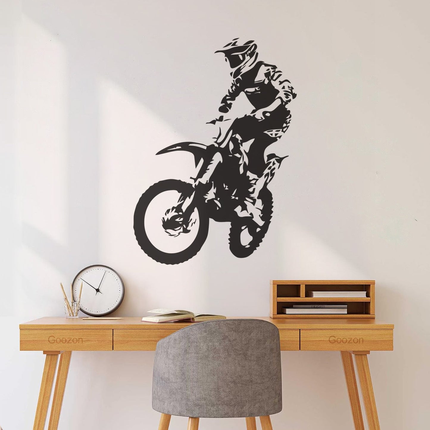Fine Carving Decals Motocross Freestyle Racing Rider Motorcycle Window Decals