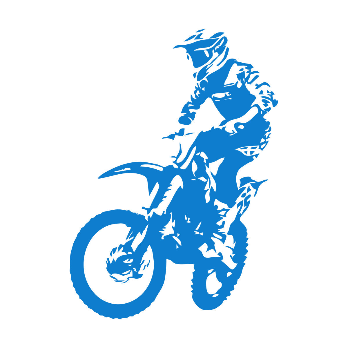 Fine Carving Decals Motocross Freestyle Racing Rider Motorcycle Window Decals