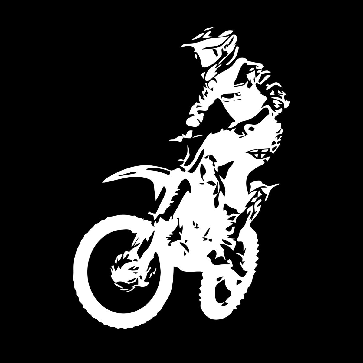 Fine Carving Decals Motocross Freestyle Racing Rider Motorcycle Window Decals