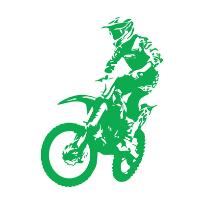 Fine Carving Decals Motocross Freestyle Racing Rider Motorcycle Window Decals