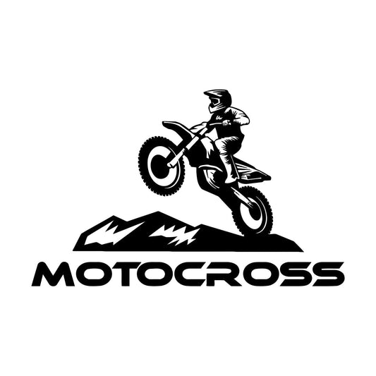 Vinyl Art Sticker Motocross Motorcycle Biker Extreme Racer Glass Stickers