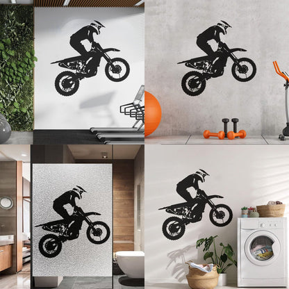 Motocross Speed Extreme Moto Biker Motorcycle Vinyl Wall Stickers Multi Color Selection