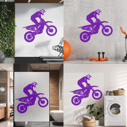 Motocross Speed Extreme Moto Biker Motorcycle Vinyl Wall Stickers Multi Color Selection